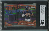 2024 Caleb Williams Topps Chrome ROOKIE FIRST YEAR FABRIC JERSEY RELIC RC SGC 10 #FYF-CW Chicago Bears 9411
