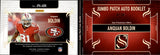 2025 Anquan Boldin Panini Silhouette JUMBO PATCH AUTO 87/99 AUTOGRAPH RELIC BOOKLET #JPA-ABN San Francisco 49ers