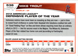 2013 Mike Trout Bowman BLUE BORDER #536 Anaheim Angels
