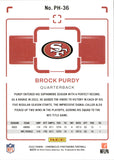 2022 Brock Purdy Panini Chronicles Photogenic ROOKIE RC #PH-36 San Francisco 49ers 2