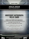 2024 Holly Holm Topps UFC Knockout SHIRT AUTO 186/199 AUTOGRAPH RELIC #KAR-HHM Bantamweight