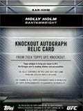 2024 Holly Holm Topps UFC Knockout SHIRT AUTO 186/199 AUTOGRAPH RELIC #KAR-HHM Bantamweight