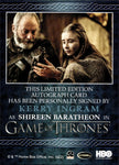 2022 Kerry Ingram as Shireen Baratheon as Osha Rittenhouse Game of Thrones The Complete Series Volume 2 BLUE AUTO AUTOGRAPH #_KEIN 2