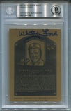 1981 Whitey Ford Metallic HOF Plaque BAS AUTHENTIC AUTO AUTOGRAPH #NA New York Yankees 7969