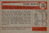 1954 Hank Bauer Bowman #129 New York Yankees BV $100