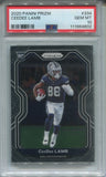 2020 CeeDee Lamb Panini Prizm ROOKIE RC PSA 10 #334 Dallas Cowboys 4602