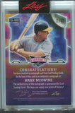 2022 Mark McGwire Leaf Vibrance PURPLE AUTO 2/5 AUTOGRAPH #BA-MM2 Oakland A's