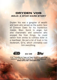 2025 Dryden Vos Topps Chrome Star Wars #AV-35 01/10 BLACK REFRACTOR AUREBESH SP