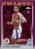 2024-25 Ethan Nwaneri Topps Chrome UEFA Champions League #158 33/75 PURPLE ROOKIE ARSENAL