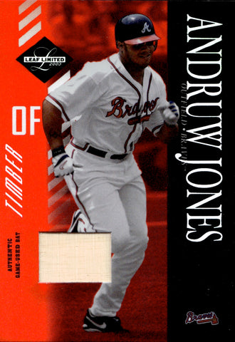 2003 Andruw Jones Leaf Limited TIMBER BAT RELIC 10/25 Atlanta Braves #51