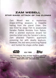 2025 Zam Wesell Topps Chrome Star Wars #AV-199 2/5 RED REFRACTOR AUREBESH SP