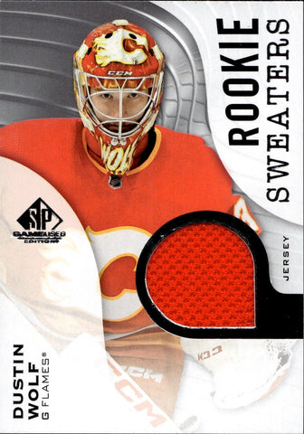 2023-24 Dustin Wolf Upper Deck SP Game Used ROOKIE SWEATERS JERSEY Calgary Flames #RS-DW