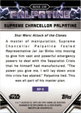 2024 Emergency Powers Topps Chrome Star Wars #RP-5 RISE OF PALPATINE SUPREME CHANCELLOR PALPATINE 38/50 GOLD REFRACTOR