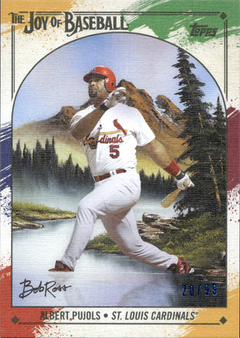 2023 Albert Pujols Topps X Bob Ross Joy of Baseball PAINT SPLATTER 20/99 #27 St. Louis Cardinals