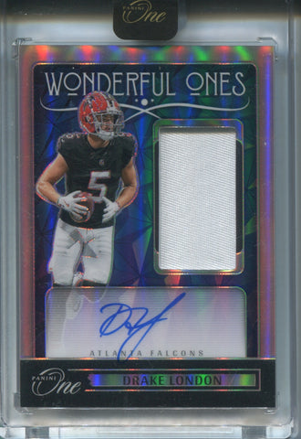 2024 Drake London Panini One WONDERFUL ONES PATCH AUTO 93/99 AUTOGRAPH RELIC #376 Atlanta Falcons