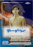 2024 Ian Inigo as Cousin Niano Organa Autograph Topps Chrome Star Wars #AU-II KAMINO AQUA REFRACTOR 100/199 AUTO