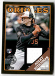 2023 Adley Rutschman Topps Series 2 BLACK ROOKIE 1988 DESIGN JERSEY 172/199 RELIC RC #88R-ARU Baltimore Orioles