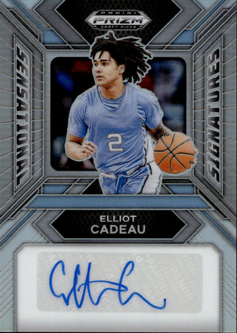 2024 Elliot Cadeau Panini Prizm Draft SENSATIONAL SIGNATURES SILVER AUTO Michigan Wolverines #SS-ELC