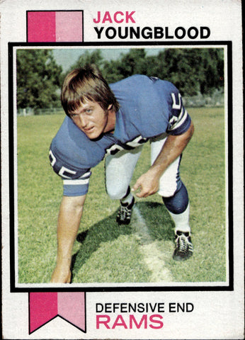 1973 Jack Youngblood Topps Los Angeles Rams #343 BV$15