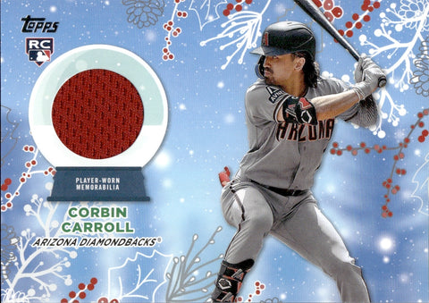 2023 Corbin Carroll Topps Holiday ROOKIE JERSEY RELIC #RC-CCA Arizona Diamondbacks