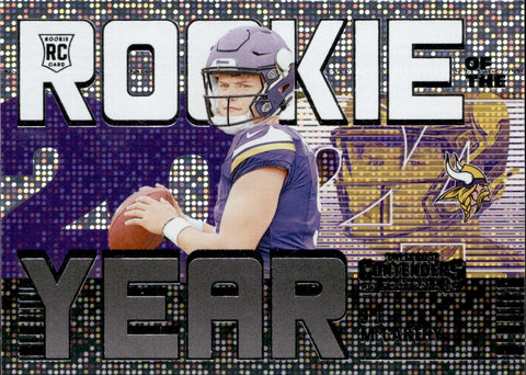 2024 J.J. McCarthy Panini Contenders ROOKIE OF THE YEAR CONTENDERS #8 Minnesota Vikings