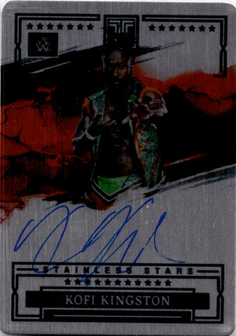 2023 Kofi Kingston Panini Impeccable WWE STAINLESS STARS AUTO 41/99 AUTOGRAPH #EM-KKG Friday Night Smackdown