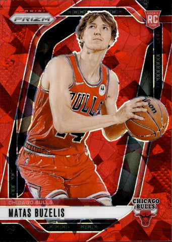 2024-25 Matas Buzelis Panini Prizm RED ICE ROOKIE Chicago Bulls #252