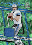 2019 Matthew Stafford Panini Spectra GREEN SCOPE MILESTONE MOMENTS JERSEY 13/50 RELIC #MM-8 Detroit Lions