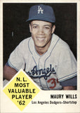 1963 Maury Wills Fleer BV $120 #43 Los Angeles Dodgers HOF