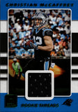 2017 Christian McCaffrey Panini Donruss GREEN FOIL ROOKIE THREADS JERSEY RELIC RC #5 Carolina Panthers