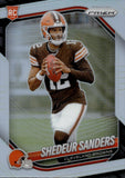 2025 Shedeur Sanders Panini Prizm HOLO SILVER ROOKIE RC #302 Cleveland Browns