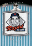 2008 Bob Feller Upper Deck Premier PREMIER STITCHINGS MANUFACTURED PATCH 47/75 #PSTI-BF Cleveland Indians