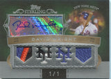2007 David Wright Topps Sterling QUAD PATCH JERSEY AUTO 1/1 ONE OF ONE AUTOGRAPH RELIC #4SMA-12 New York Mets