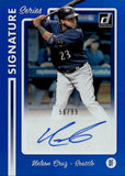 2017 Nelson Cruz Panini Donruss BLUE SIGNATURE SERIES AUTO 56/99 AUTOGRAPH #SS-NC Seattle Mariners