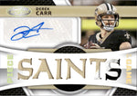 2023 Derek Carr Panini Certified PIECE OF THE GAME PATCH AUTO 10/25 AUTOGRAPH RELIC #PGS-DC New Orleans Saints