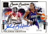 2025 Yolanda Griffith Panini Impeccable WNBA GOLD CANVAS CREATIONS AUTO 13/49 AUTOGRAPH #CC-YG Sacramento Monarchs