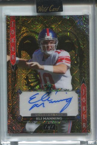2024 Eli Manning Wild Card RED JOKER AUTO 1/1 ONE OF ONE AUTO #A7CJ-EM New York Giants