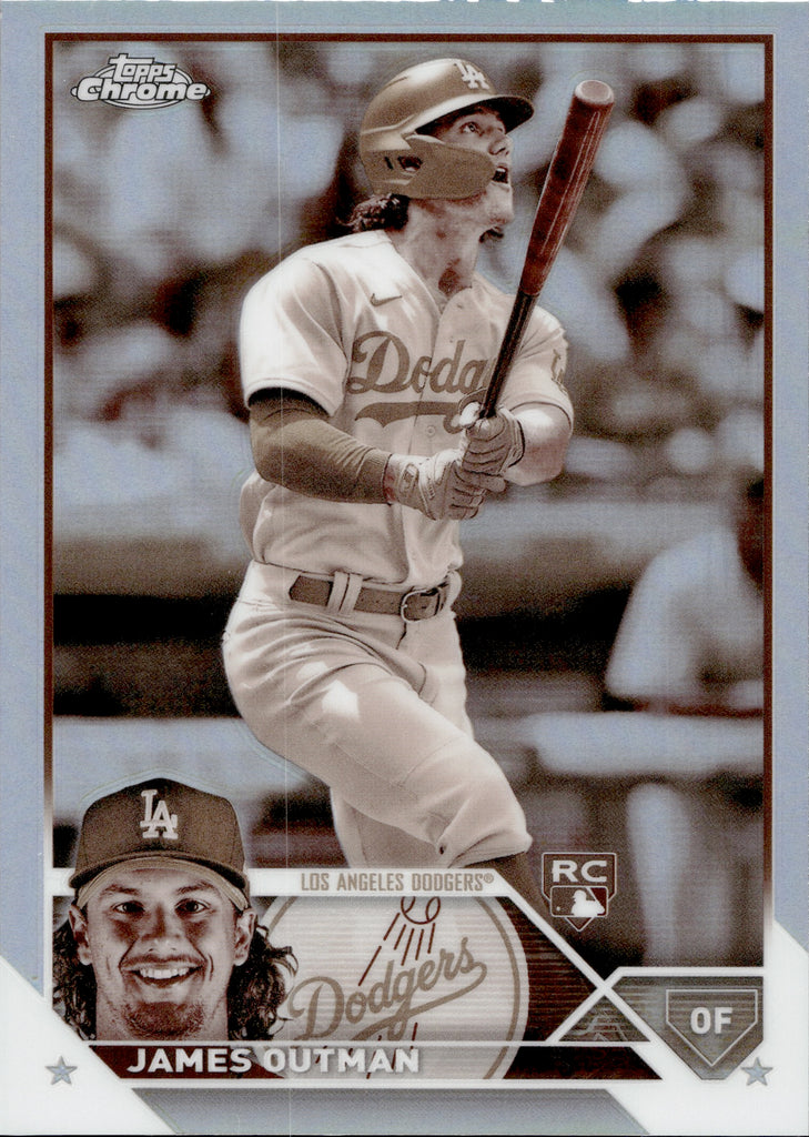 2023 James Outman Topps Chrome SEPIA REFRACTOR ROOKIE RC #81 Los Angeles  Dodgers 3