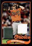 2024 Austin Hayes Topps Series 2 BLACK BORDER 1989 DESIGN JERSEY 085/199 RELIC #89R2-AH Baltimore Orioles