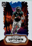 2025 Jalen Hurts Donruss Optic UPTOWN #9 Philadelphia Eagles