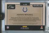 2024 Adonai Mitchell Panini One ROOKIE SQUARE ONE QUAD PATCH AUTO 71/99 AUTOGRAPH RELIC RC #68 Indianapolis Colts