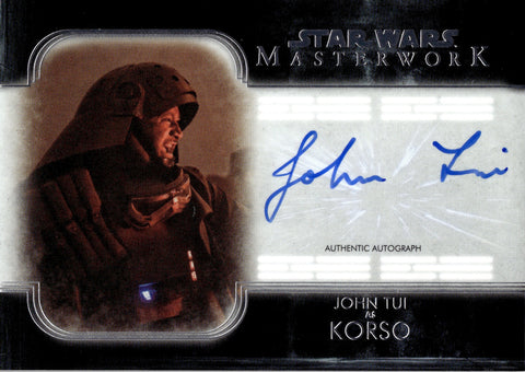 2020 John Tui as Korso Topps Star Wars Masterwork AUTO AUTOGRAPH #A-JT