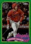 2024 Shohei Ohtani Topps Series 1 GREEN REFRACTOR 1989 DESIGN 52/99 CHROME SILVER PACK #T89C-73 Anaheim Angels