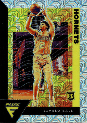 2020-21 LaMelo Ball Panini Flux ROOKIE SILVER MOJO RC #201 Charlotte Hornets