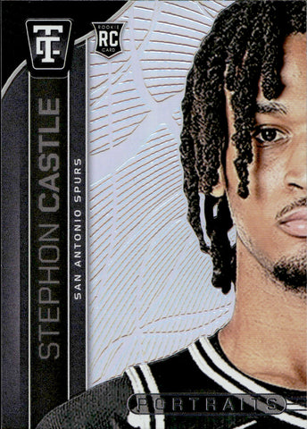 2024-25 Stephon Castle Panini Totally Certified PORTRAITS ROOKIE MIRROR RC #18 San Antonio Spurs