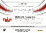 2023 Shinsuke Nakamura Panini Immaculate THE IMMACULATE STANDARD JUMBO SHIRT 74/99 RELIC #IM-SHN Monday Night Raw