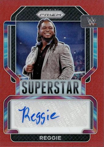 2022 Reggie Panini Prizm WWE RED SUPERSTAR AUTO 73/99 AUTOGRAPH #SA-RGE NXT