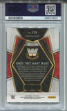 2022 Bret "Hit Man" Hart Panini Select WWE GOLD WAVE PREMIER LEVEL 08/10 PSA 9 #129 WWE HOF 7804