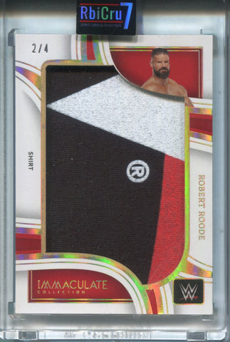 2023 Robert Roode Panini Immaculate Collection WWE JUMBO SHIRT 2/4 RELIC #JM-RRD WWE Legend