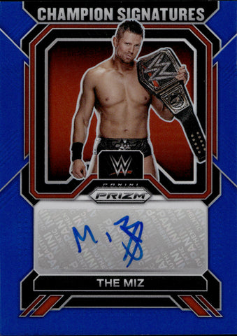 2023 The Miz Panini Prizm BLUE CHAMPION SIGNATURES AUTO 03/49 AUTOGRAPH #CS-MIZ Monday Night Raw